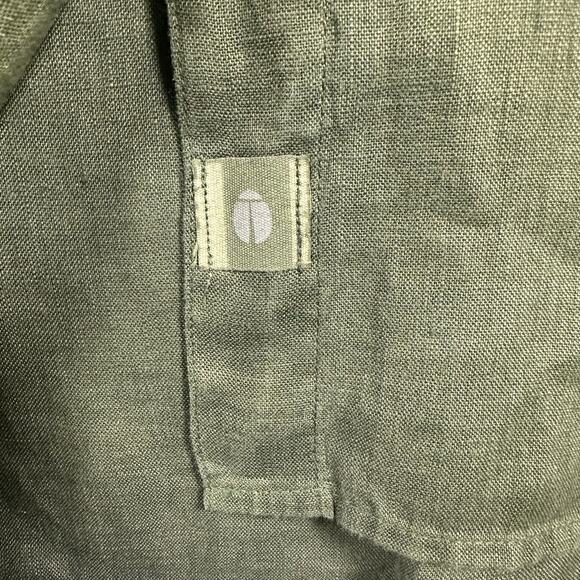 Grayson Hero Linen Button Up Olive 5 (XL) - Picture 3 of 6